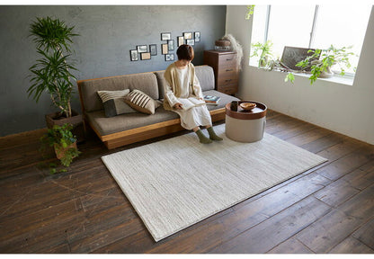 日本製 ラグ 130×190cm 滑り止め エクリュ むじのラグ 無地 タフトラグ アイボリー ベージュ グレー グレージュ 国産 スミノエ Suminoe 北欧 モダン シンプル おしゃれ(代引不可)