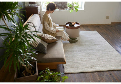 日本製 ラグ 130×190cm 滑り止め エクリュ むじのラグ 無地 タフトラグ アイボリー ベージュ グレー グレージュ 国産 スミノエ Suminoe 北欧 モダン シンプル おしゃれ(代引不可)