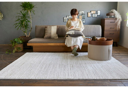 日本製 ラグ 130×190cm 滑り止め エクリュ むじのラグ 無地 タフトラグ アイボリー ベージュ グレー グレージュ 国産 スミノエ Suminoe 北欧 モダン シンプル おしゃれ(代引不可)