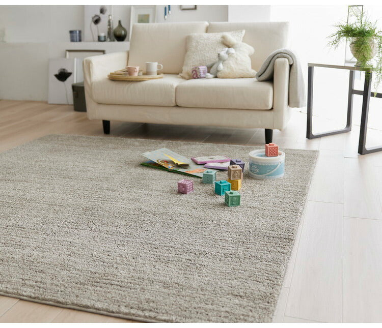 日本製 ラグ 190×190cm 滑り止め エクリュ むじのラグ 無地 タフトラグ アイボリー ベージュ グレー グレージュ 国産 スミノエ Suminoe 北欧 モダン シンプル おしゃれ(代引不可)