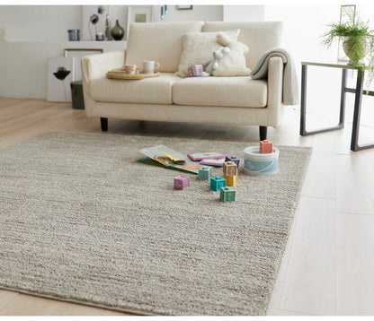 日本製 ラグ 190×190cm 滑り止め エクリュ むじのラグ 無地 タフトラグ アイボリー ベージュ グレー グレージュ 国産 スミノエ Suminoe 北欧 モダン シンプル おしゃれ(代引不可)