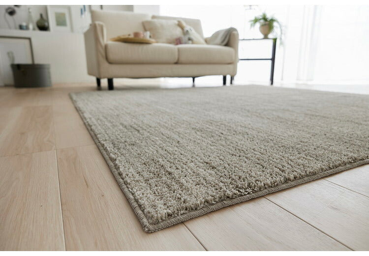 日本製 ラグ 190×190cm 滑り止め エクリュ むじのラグ 無地 タフトラグ アイボリー ベージュ グレー グレージュ 国産 スミノエ Suminoe 北欧 モダン シンプル おしゃれ(代引不可)