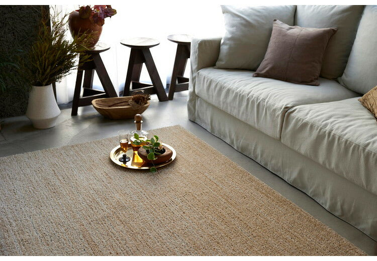 日本製 ラグ 190×190cm 滑り止め エクリュ むじのラグ 無地 タフトラグ アイボリー ベージュ グレー グレージュ 国産 スミノエ Suminoe 北欧 モダン シンプル おしゃれ(代引不可)