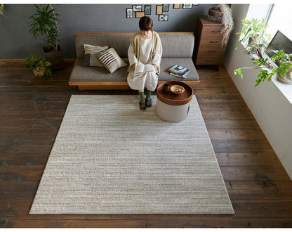 日本製 ラグ 190×190cm 滑り止め エクリュ むじのラグ 無地 タフトラグ アイボリー ベージュ グレー グレージュ 国産 スミノエ Suminoe 北欧 モダン シンプル おしゃれ(代引不可)