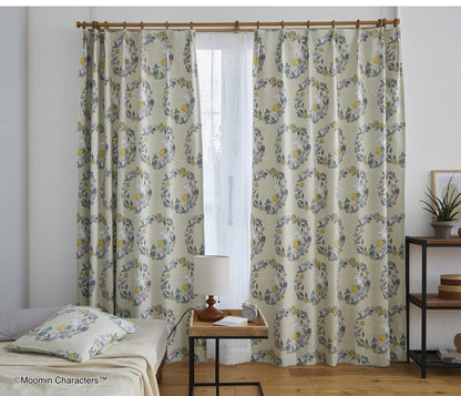 日本製 カーテン ムーミン MOOMIN 花柄 かわいい 可愛い ウォッシャブル 北欧 FRUITS GARDEN フルーツガーデン(代引不可)
