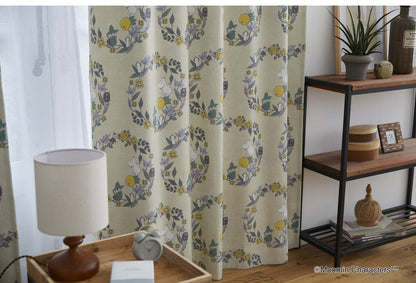 日本製 カーテン ムーミン MOOMIN 花柄 かわいい 可愛い ウォッシャブル 北欧 FRUITS GARDEN フルーツガーデン(代引不可)