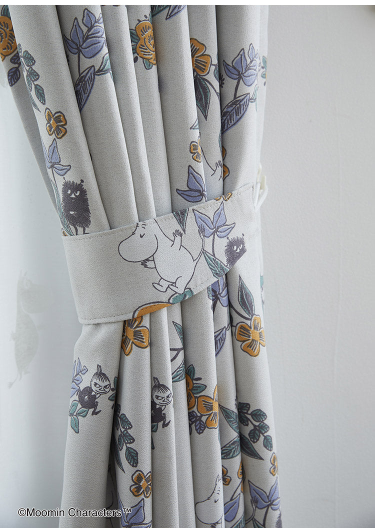 日本製 カーテン ムーミン MOOMIN 花柄 かわいい 可愛い ウォッシャブル 北欧 FRUITS GARDEN フルーツガーデン(代引不可)