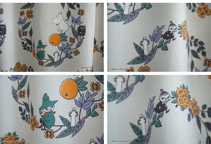 日本製 カーテン ムーミン MOOMIN 花柄 かわいい 可愛い ウォッシャブル 北欧 FRUITS GARDEN フルーツガーデン(代引不可)