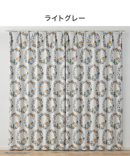日本製 カーテン ムーミン MOOMIN 花柄 かわいい 可愛い ウォッシャブル 北欧 FRUITS GARDEN フルーツガーデン(代引不可)