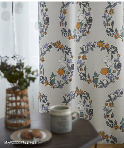 日本製 カーテン ムーミン MOOMIN 花柄 かわいい 可愛い ウォッシャブル 北欧 FRUITS GARDEN フルーツガーデン(代引不可)