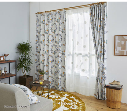 日本製 カーテン ムーミン MOOMIN 花柄 かわいい 可愛い ウォッシャブル 北欧 FRUITS GARDEN フルーツガーデン(代引不可)