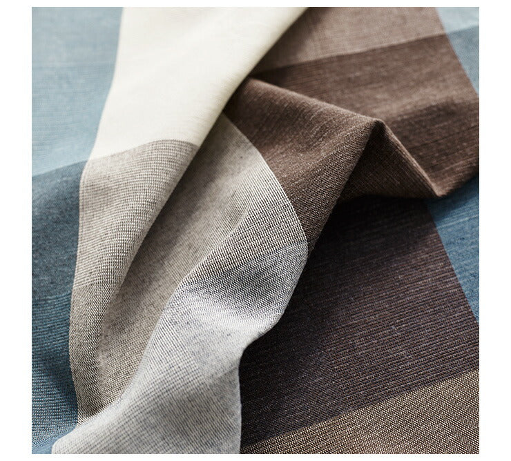 カーテン 日本製 ドレープ 【3カラー×3サイズ】 colne コルネ カレ Carre チェック柄 ウォッシャブル 洗える 天然素材 ナチュラル おしゃれ(代引不可)