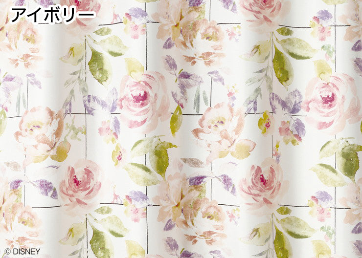 カーテン 日本製 ディズニー MICKEY Rose grid ミッキーローズグリッド 2級遮光 1枚入 Disneyzone ウォッシャブル 洗える 形状記憶加工 北欧 おしゃれ(代引不可)
