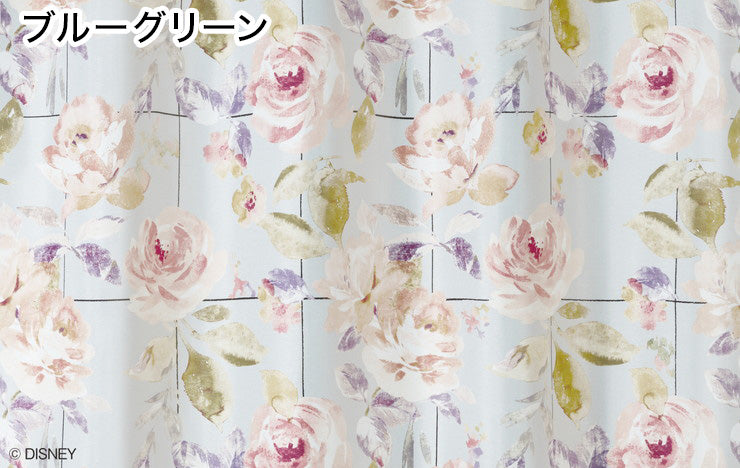 カーテン 日本製 ディズニー MICKEY Rose grid ミッキーローズグリッド 2級遮光 1枚入 Disneyzone ウォッシャブル 洗える 形状記憶加工 北欧 おしゃれ(代引不可)