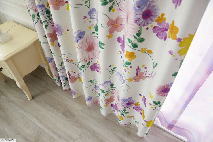 1級遮光カーテン 日本製 ディズニー ラプンツェル PRINCESS Tangled プリンセスタングルド 1枚入 Disneyzone ウォッシャブル 洗える 形状記憶加工 北欧 おしゃれ(代引不可)
