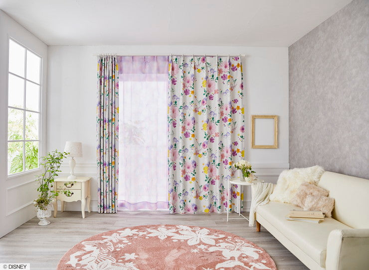 1級遮光カーテン 日本製 ディズニー ラプンツェル PRINCESS Tangled プリンセスタングルド 1枚入 Disneyzone ウォッシャブル 洗える 形状記憶加工 北欧 おしゃれ(代引不可)