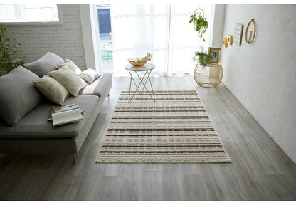 日本製 ラグ 130×190cm 防ダニ 滑り止め ミロワール フルール タフトラグ アイボリー グレー 国産 スミノエ Suminoe 北欧 モダン シンプル おしゃれ(代引不可)