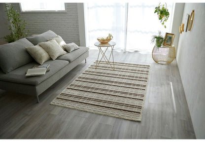 日本製 ラグ 130×190cm 防ダニ 滑り止め ミロワール フルール タフトラグ アイボリー グレー 国産 スミノエ Suminoe 北欧 モダン シンプル おしゃれ(代引不可)