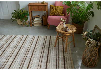 日本製 ラグ 190×190cm 防ダニ 滑り止め ミロワール フルール タフトラグ アイボリー グレー 国産 スミノエ Suminoe 北欧 モダン シンプル おしゃれ(代引不可)