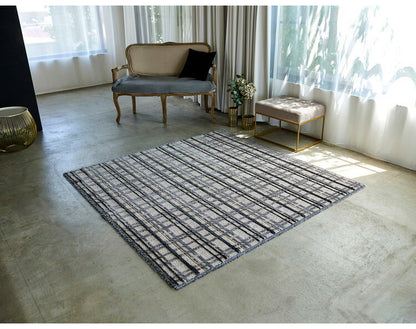 日本製 ラグ 190×190cm 防ダニ 滑り止め ミロワール フルール タフトラグ アイボリー グレー 国産 スミノエ Suminoe 北欧 モダン シンプル おしゃれ(代引不可)