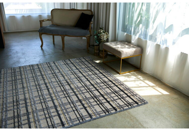 日本製 ラグ 190×190cm 防ダニ 滑り止め ミロワール フルール タフトラグ アイボリー グレー 国産 スミノエ Suminoe 北欧 モダン シンプル おしゃれ(代引不可)