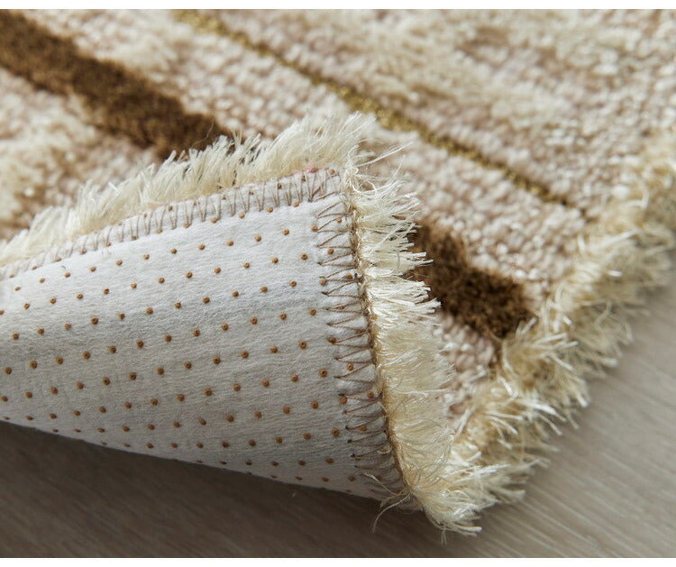 日本製 ラグ 190×240cm 防ダニ 滑り止め ミロワール フルール タフトラグ アイボリー グレー 国産 スミノエ Suminoe 北欧 モダン シンプル おしゃれ(代引不可)