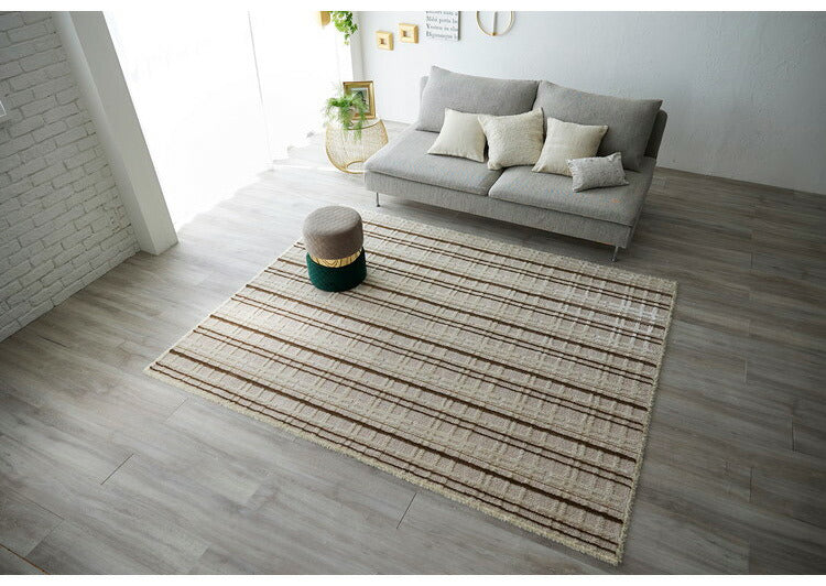 日本製 ラグ 190×240cm 防ダニ 滑り止め ミロワール フルール タフトラグ アイボリー グレー 国産 スミノエ Suminoe 北欧 モダン シンプル おしゃれ(代引不可)