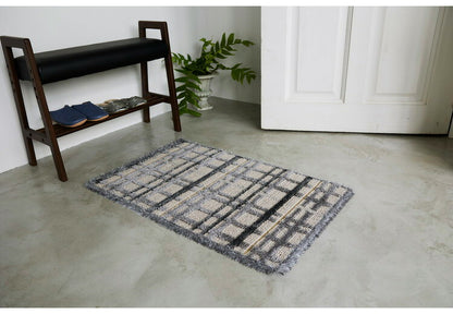 日本製 ラグ マット 50×80cm 防ダニ 滑り止め ミロワール フルール タフトラグ アイボリー グレー 国産 スミノエ Suminoe 北欧 モダン シンプル おしゃれ(代引不可)