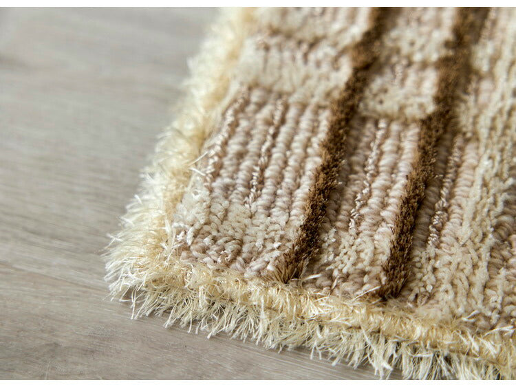 日本製 ラグ マット 50×80cm 防ダニ 滑り止め ミロワール フルール タフトラグ アイボリー グレー 国産 スミノエ Suminoe 北欧 モダン シンプル おしゃれ(代引不可)