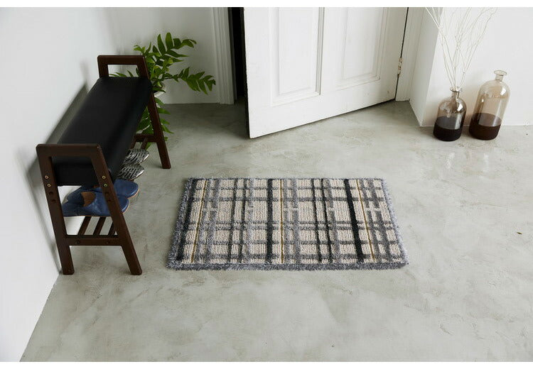 日本製 ラグ マット 50×80cm 防ダニ 滑り止め ミロワール フルール タフトラグ アイボリー グレー 国産 スミノエ Suminoe 北欧 モダン シンプル おしゃれ(代引不可)