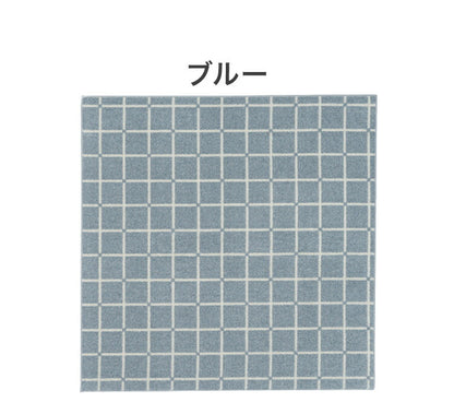 日本製 ラグ 185×185cm 滑り止め オセロ チェック柄 カラーライン タフトラグ ブルー オレンジ ホワイト 国産 スミノエ Suminoe 北欧 モダン シンプル おしゃれ(代引不可)