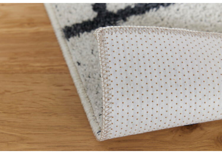 日本製 ラグ 45×240cm キッチンマット 滑り止め オセロ チェック柄 カラーライン タフトラグ ブルー オレンジ ホワイト 国産 スミノエ Suminoe 北欧 モダン シンプル(代引不可)