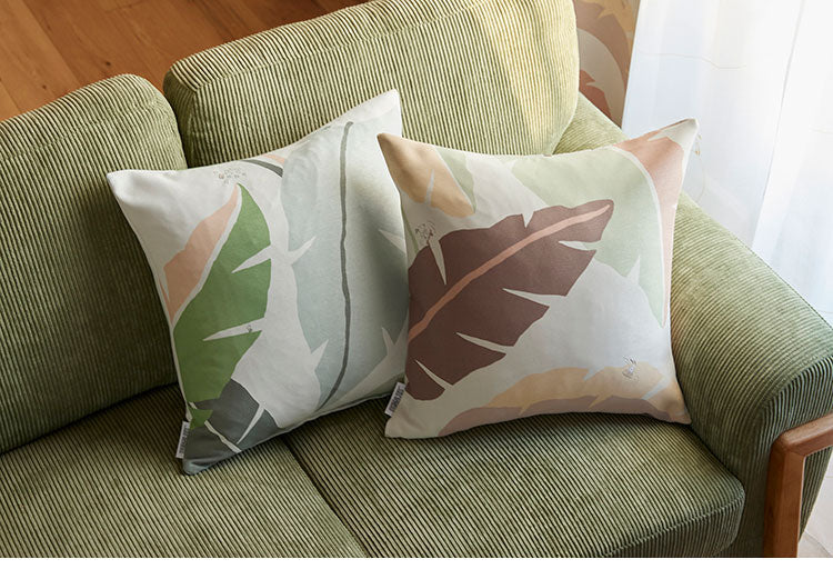 クッションカバー 日本製 45×45cm スヌーピー SNOOPY Wild leaf ワイルドリーフ 北欧 おしゃれ(代引不可)