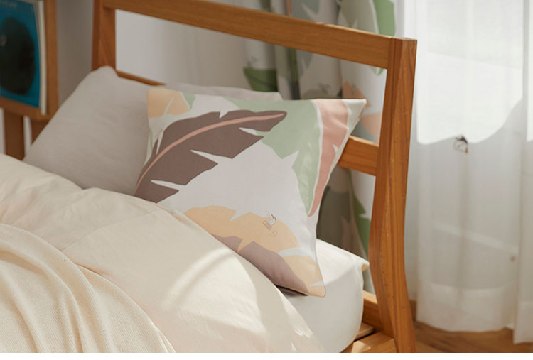 クッションカバー 日本製 45×45cm スヌーピー SNOOPY Wild leaf ワイルドリーフ 北欧 おしゃれ(代引不可)