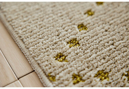 日本製 ラグ 185×185cm 滑り止め ポント モロッカン模様 アクセント カラーライン タフトラグ ベージュ グリーン ブルーグレー 国産 スミノエ Suminoe 北欧 モダン(代引不可)