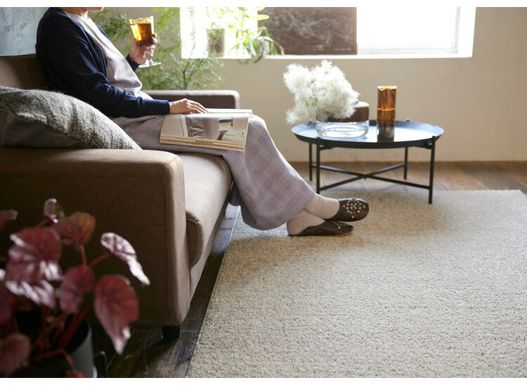 日本製 ラグ 130×190cm 滑り止め ルフレ むじのラグ 無地 タフトラグ 選べる7色 国産 スミノエ Suminoe 北欧 モダン シンプル おしゃれ(代引不可)