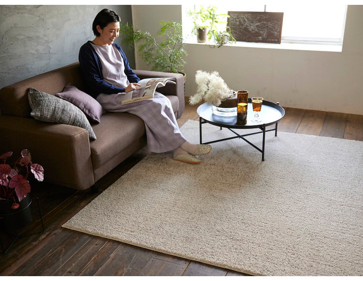 日本製 ラグ 190×190cm 滑り止め ルフレ むじのラグ 無地 タフトラグ 選べる7色 国産 スミノエ Suminoe 北欧 モダン シンプル おしゃれ(代引不可)