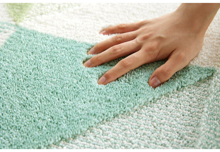 日本製 ラグ 190×240cm 防ダニ 滑り止め シーン 幾何学模様 リサイクルポリ素材使用 タフトラグ ベージュ ブルー グリーン パープル 国産 スミノエ Suminoe 北欧(代引不可)