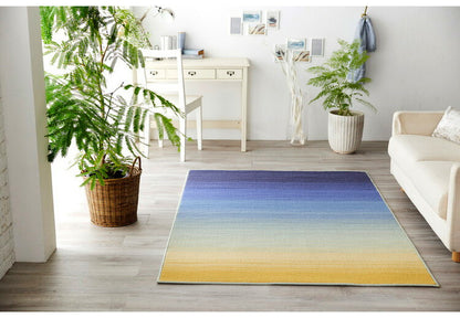 日本製 ラグ 130×190cm 防ダニ 滑り止め ソライロ グラデーションラグ 薄明色 紅掛空色 瞑色 ブルー パープル ネイビー 国産 スミノエ Suminoe 北欧 モダン シンプル(代引不可)