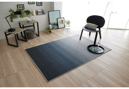 日本製 ラグ 130×190cm 防ダニ 滑り止め ソライロ グラデーションラグ 薄明色 紅掛空色 瞑色 ブルー パープル ネイビー 国産 スミノエ Suminoe 北欧 モダン シンプル(代引不可)