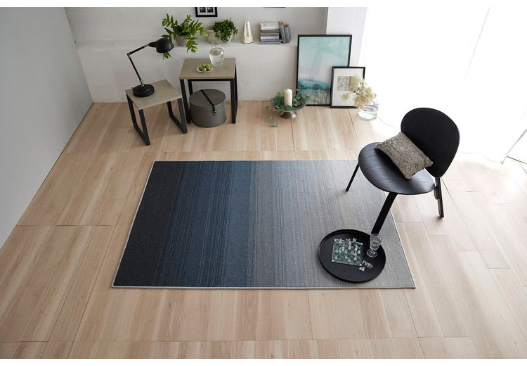 日本製 ラグ 130×190cm 防ダニ 滑り止め ソライロ グラデーションラグ 薄明色 紅掛空色 瞑色 ブルー パープル ネイビー 国産 スミノエ Suminoe 北欧 モダン シンプル(代引不可)