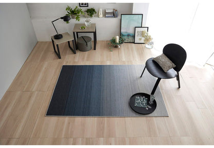 日本製 ラグ 130×190cm 防ダニ 滑り止め ソライロ グラデーションラグ 薄明色 紅掛空色 瞑色 ブルー パープル ネイビー 国産 スミノエ Suminoe 北欧 モダン シンプル(代引不可)