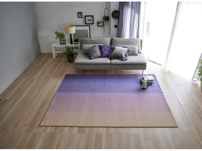 日本製 ラグ 190×240cm 防ダニ 滑り止め ソライロ グラデーションラグ 薄明色 紅掛空色 瞑色 ブルー パープル ネイビー 国産 スミノエ Suminoe 北欧 モダン シンプル(代引不可)