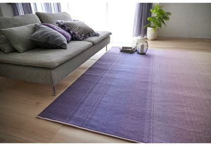 日本製 ラグ 190×240cm 防ダニ 滑り止め ソライロ グラデーションラグ 薄明色 紅掛空色 瞑色 ブルー パープル ネイビー 国産 スミノエ Suminoe 北欧 モダン シンプル(代引不可)