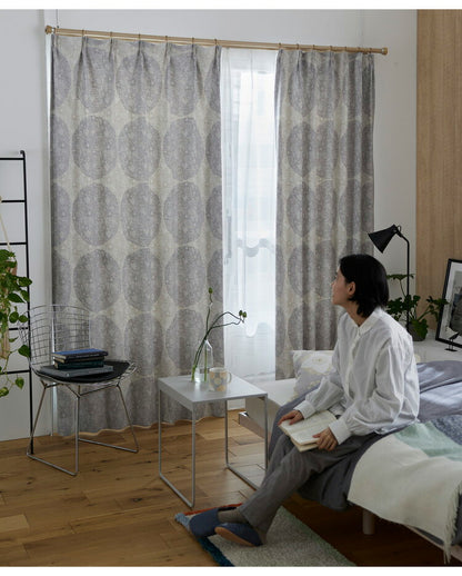 遮光 節電 省エネ 形状記憶加工 日本製 カーテン 幅100cm 洗える 北欧 3級遮光 かわいい おしゃれ リビング 新生活 一人暮らし ウォッシャブル トピアリー TOPIARY デザインライフ DESIGN LIFE(代引不可)