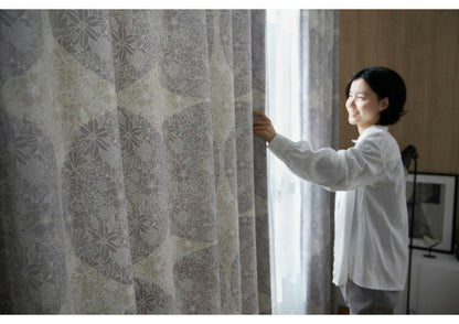 遮光 節電 省エネ 形状記憶加工 日本製 カーテン 幅100cm 洗える 北欧 3級遮光 かわいい おしゃれ リビング 新生活 一人暮らし ウォッシャブル トピアリー TOPIARY デザインライフ DESIGN LIFE(代引不可)