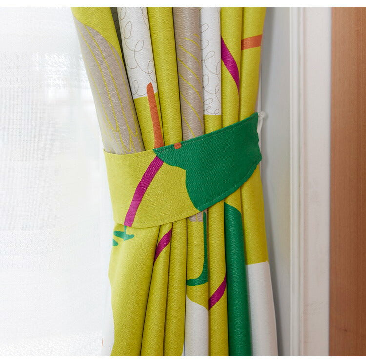 カーテン 国産 遮光 2級遮光 幅100cm 洗える 節電 省エネ 形状記憶加工 北欧 かわいい おしゃれ 新生活 一人暮らし ウォッシャブル テクテクキーウィ TEKUTEKU KIWI DESIGN LIFE デザインライフ(代引不可)