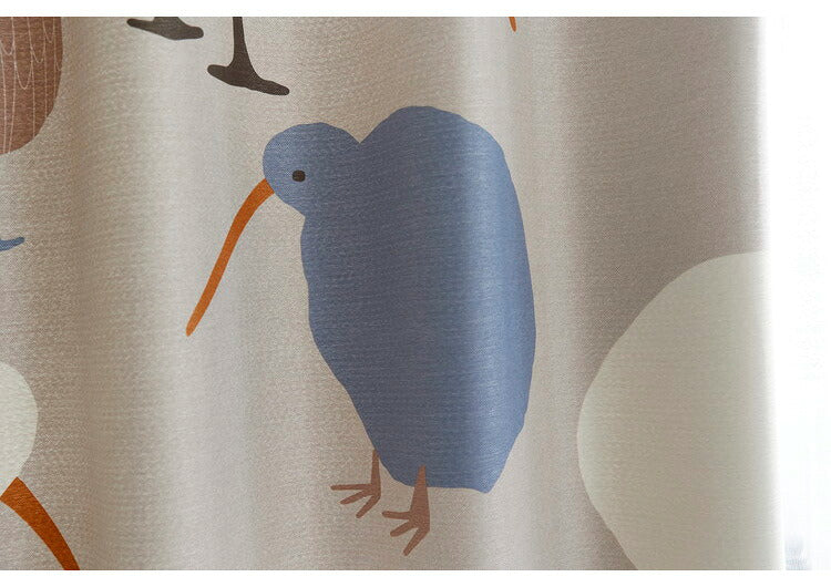 カーテン 国産 遮光 2級遮光 幅100cm 洗える 節電 省エネ 形状記憶加工 北欧 かわいい おしゃれ 新生活 一人暮らし ウォッシャブル テクテクキーウィ TEKUTEKU KIWI DESIGN LIFE デザインライフ(代引不可)