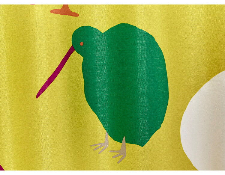 カーテン 国産 遮光 2級遮光 幅100cm 洗える 節電 省エネ 形状記憶加工 北欧 かわいい おしゃれ 新生活 一人暮らし ウォッシャブル テクテクキーウィ TEKUTEKU KIWI DESIGN LIFE デザインライフ(代引不可)