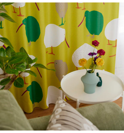 カーテン 国産 遮光 2級遮光 幅100cm 洗える 節電 省エネ 形状記憶加工 北欧 かわいい おしゃれ 新生活 一人暮らし ウォッシャブル テクテクキーウィ TEKUTEKU KIWI DESIGN LIFE デザインライフ(代引不可)